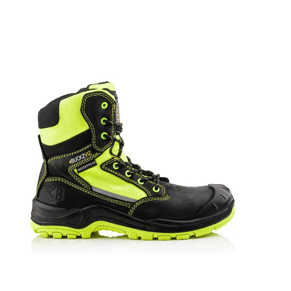 Buckler BVIZ1 S3 360 Degrees High Visibility Metal Free Waterproof Safety Lace/Zip Safety Boots