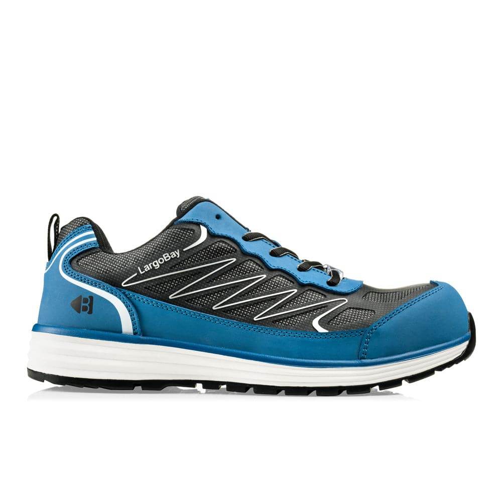 Buckler Guyz Safety Lace Work Safety Trainers - Lightweight Anti-Static Blue / Black
