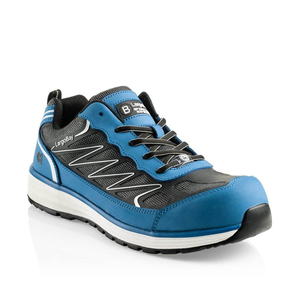 Buckler Guyz Safety Lace Work Safety Trainers - Lightweight Anti-Static Blue / Black
