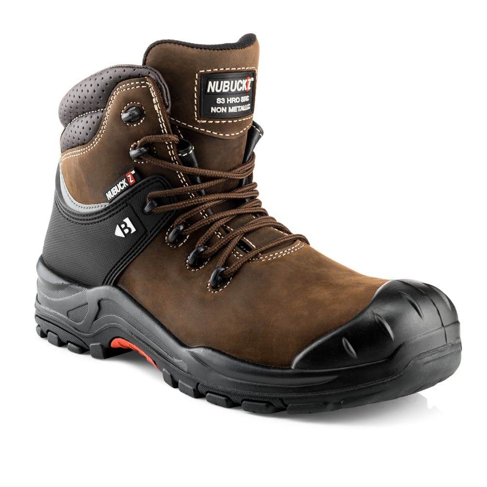 Buckler NKZ102BR S3 HRO SRC WRU Brown Safety Lace Boot Black / Brown