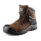 Buckler NKZ102BR S3 HRO SRC WRU Brown Safety Lace Boot Black / Brown