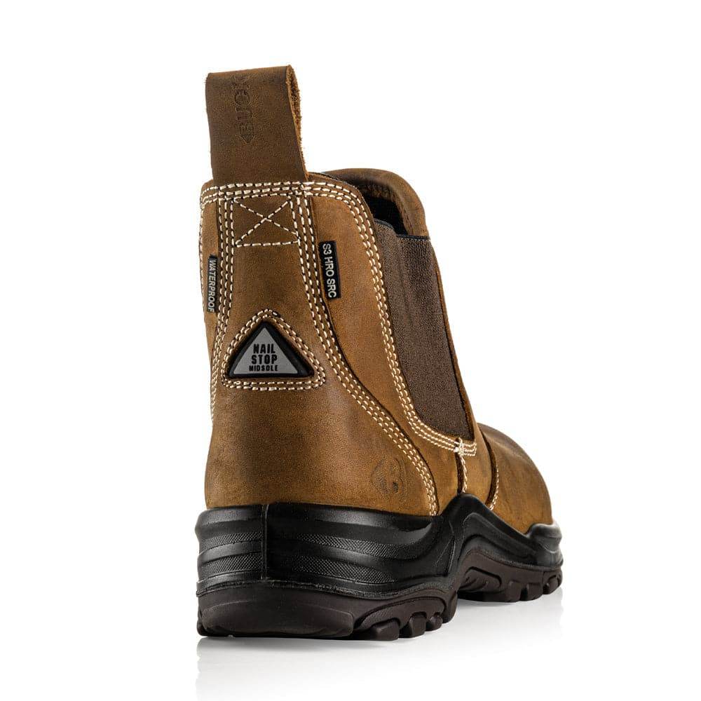 Buckler Nubuckz Dealerz S3 Brown Lightweight Waterproof Safety Dealer Boots