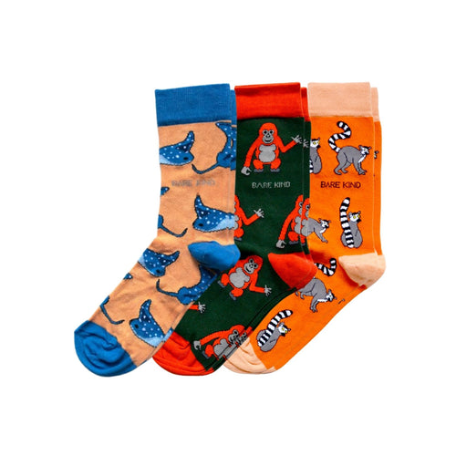Bare Kind Orange Lover 3 Bamboo Sock Set