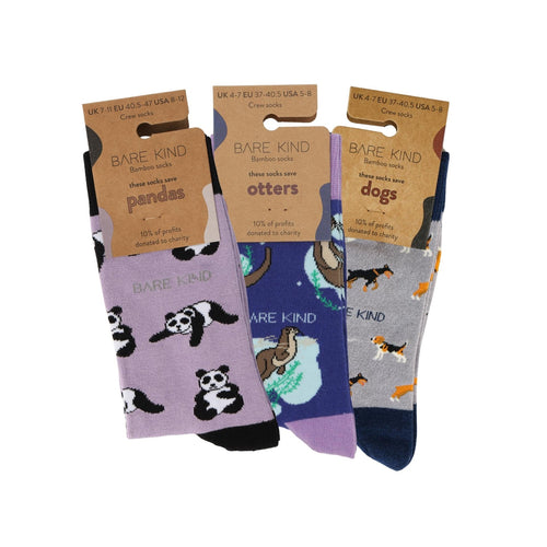 Bare Kind Purple Lover 3 Bamboo Sock Set