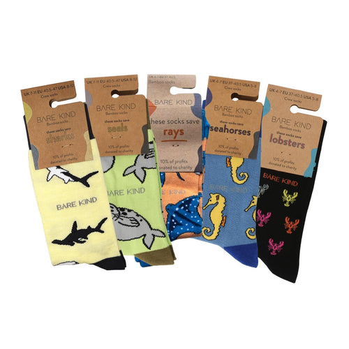 Bare Kind Ocean Rainbow 5 Pack Bamboo Sock Set