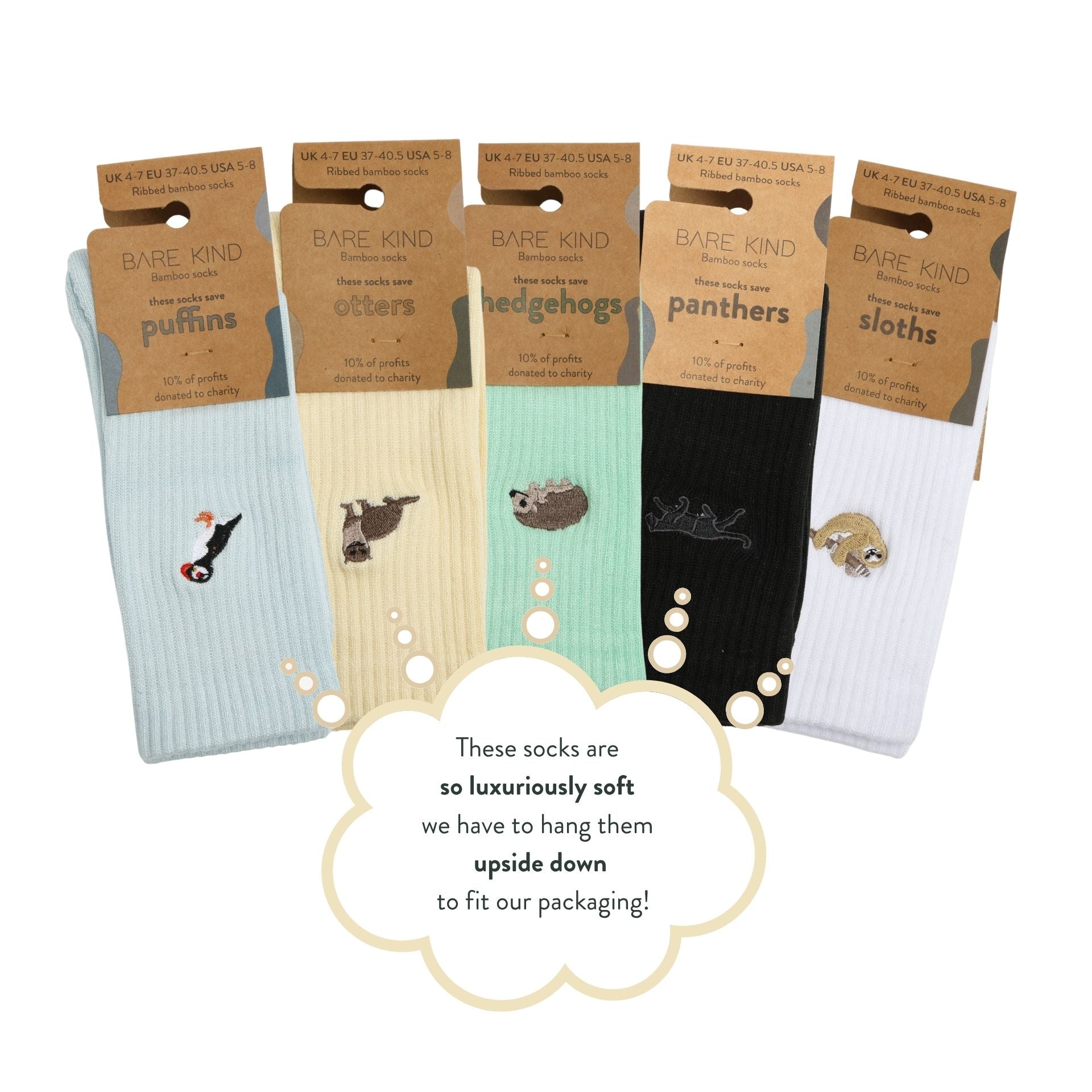 Bare Kind Full Ribbed Bundle 5 Pack Bamboo Sock Set