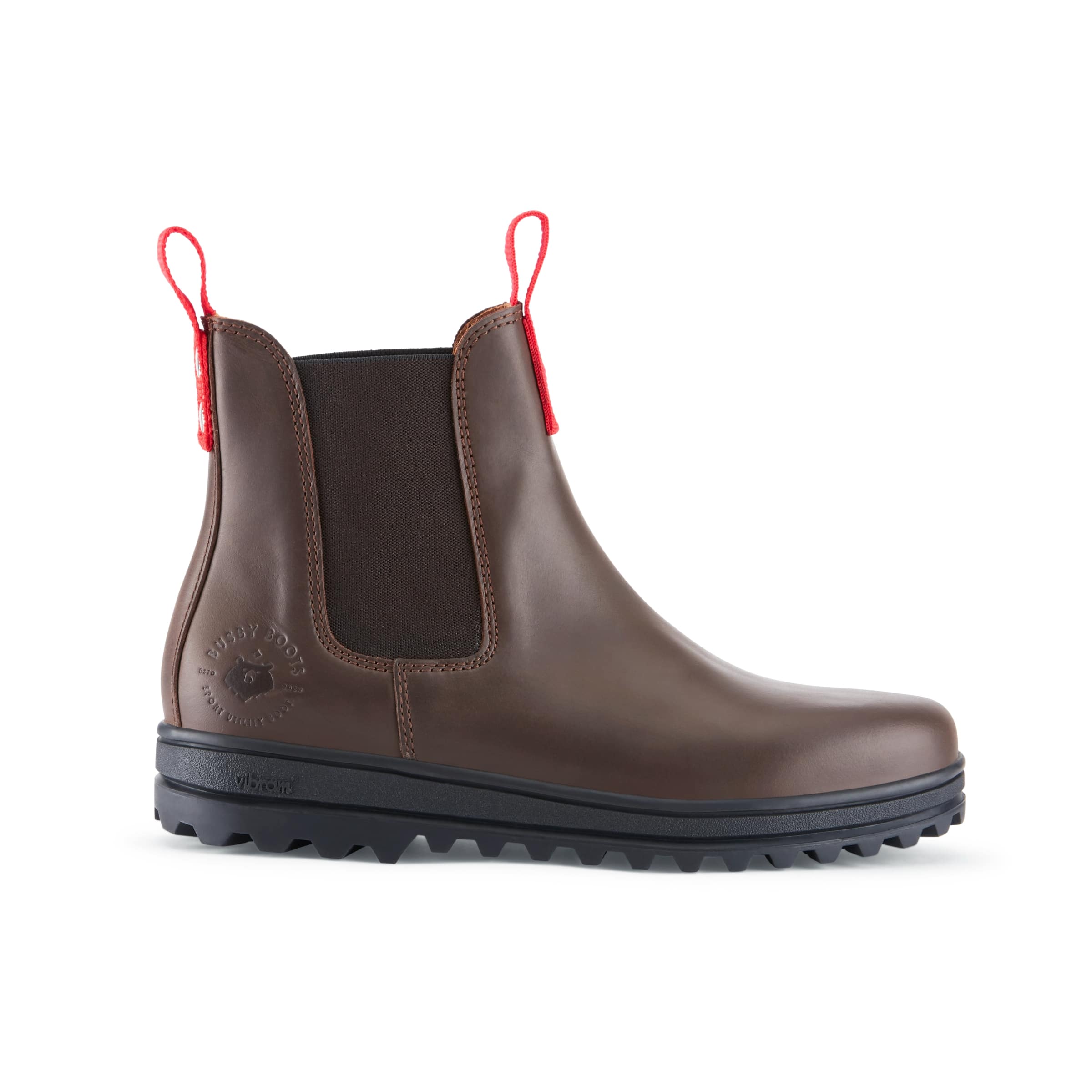 Busby Womens Winter Chelsea Boots Brown Leather