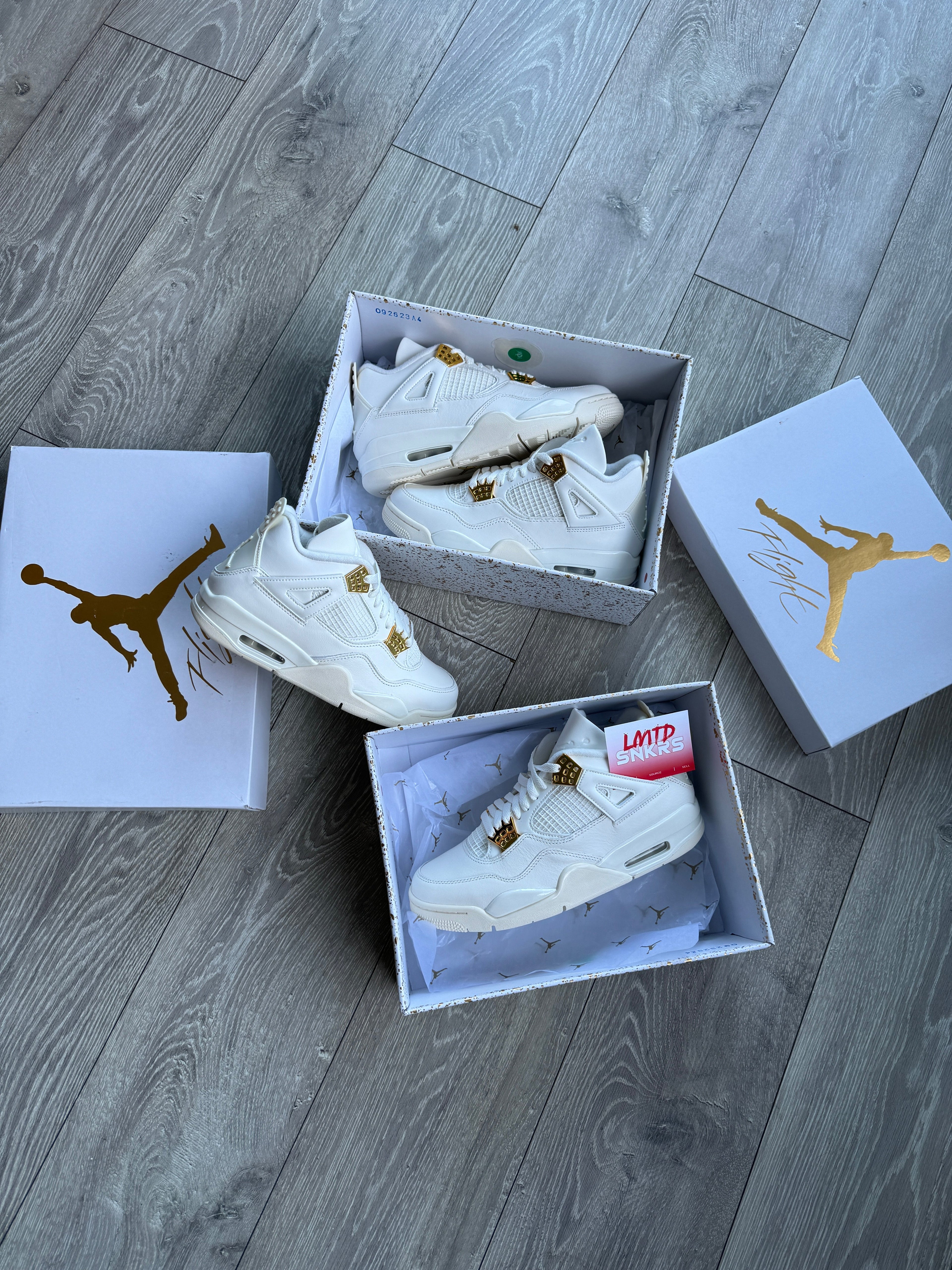 Air Jordan 4 Retro Metallic Gold Womens Trainers