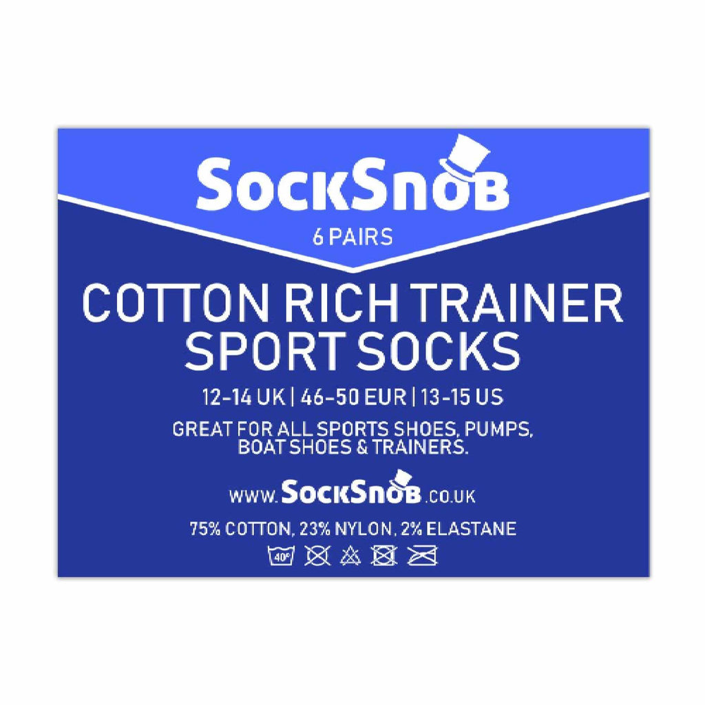 Sock Snob Mens Cotton Low Cut Trainer Socks (Multipack Options)