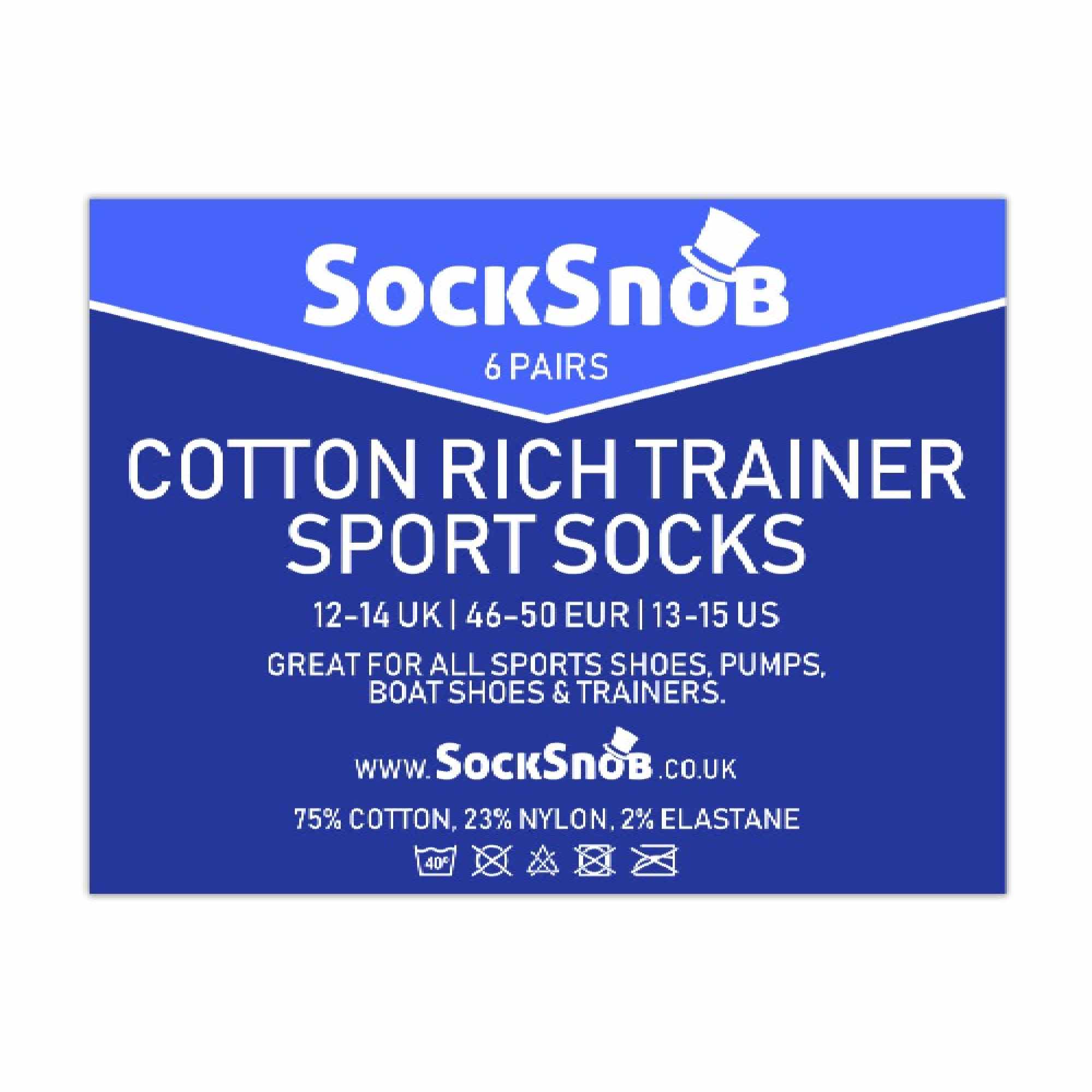 Sock Snob Mens Cotton Low Cut Trainer Socks (Multipack Options)