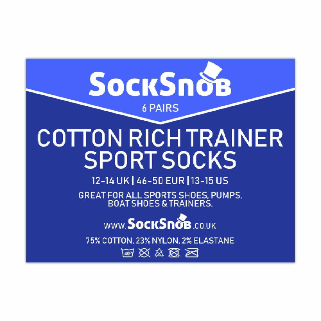 Sock Snob Mens Cotton Low Cut Trainer Socks (Multipack Options)