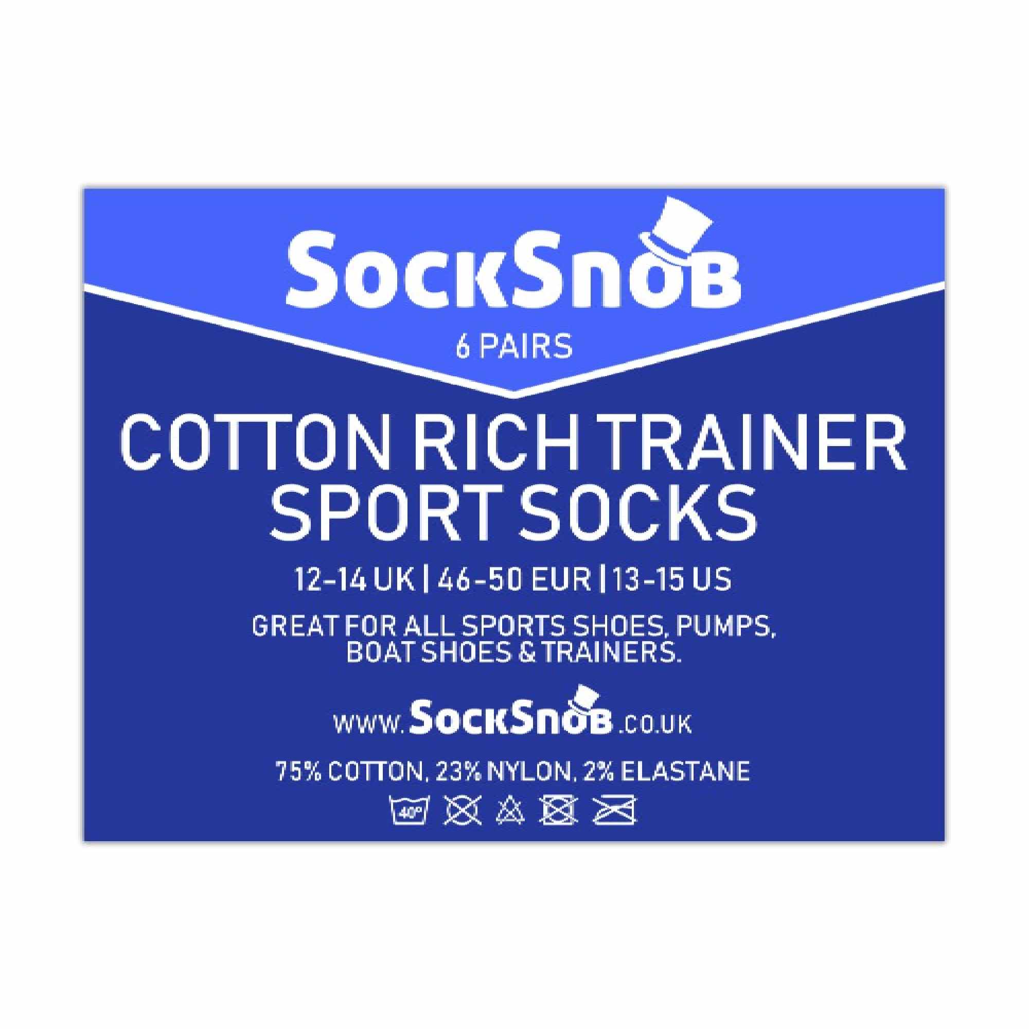 Sock Snob Mens Cotton Low Cut Trainer Socks (Multipack Options)