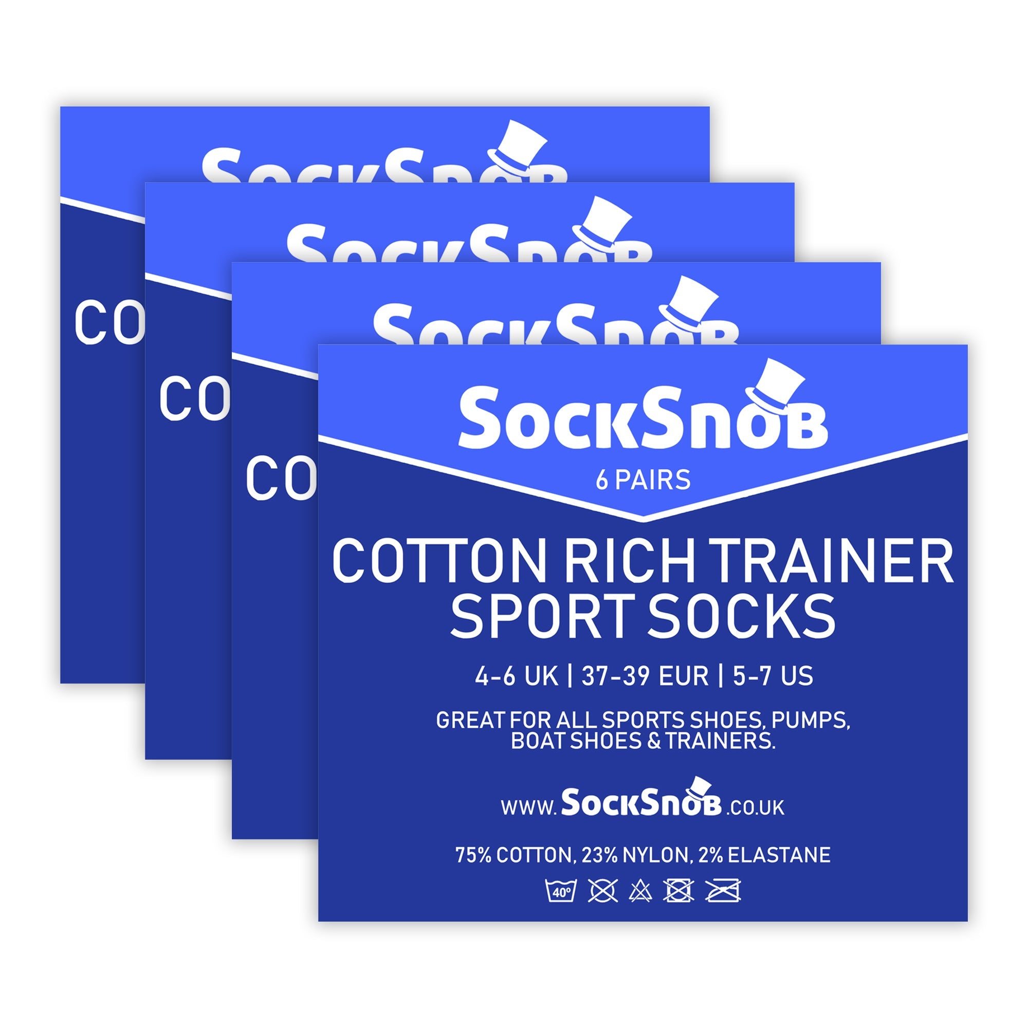 Sock Snob Mens Cotton Low Cut Trainer Socks (Multipack Options)