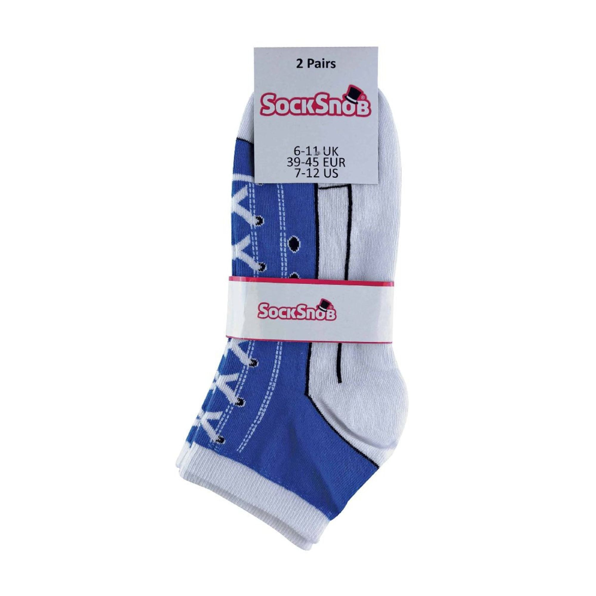 Sock Snob 2 Pack Unisex Adult Cotton Socks That Look Like Shoes