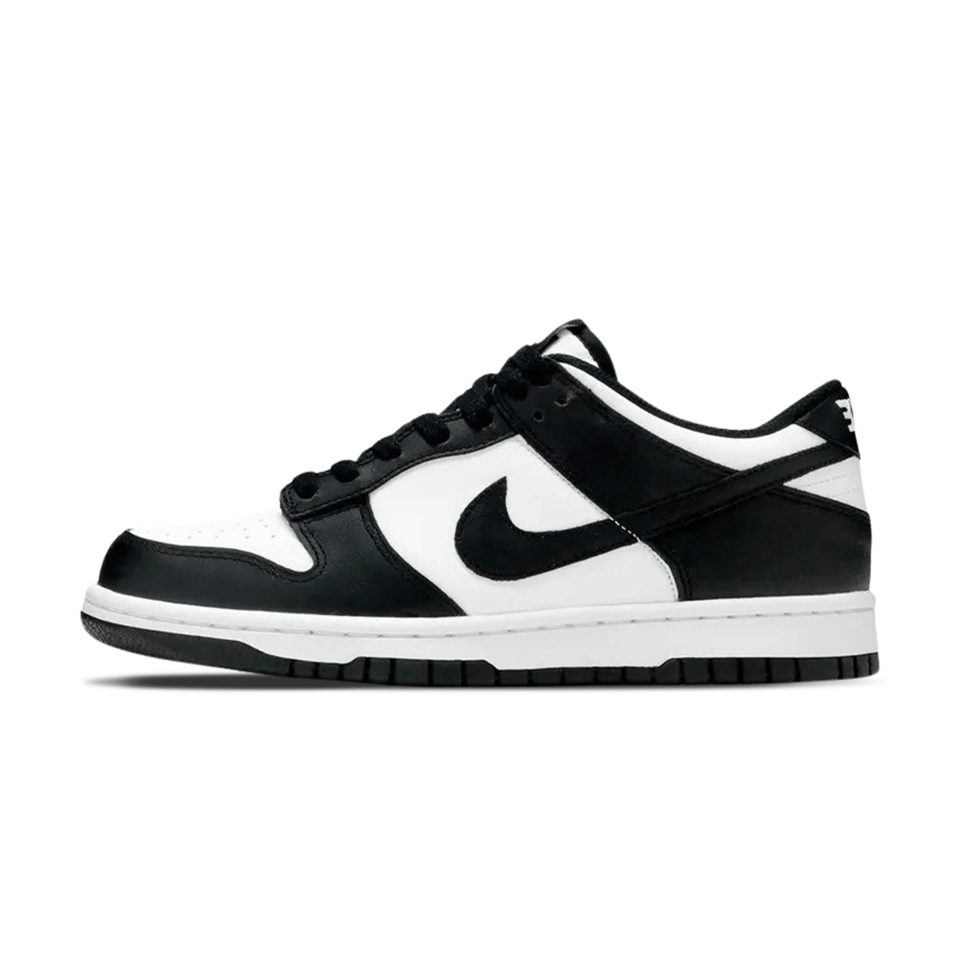 Nike Dunk Low GS Black White trainers main side profile