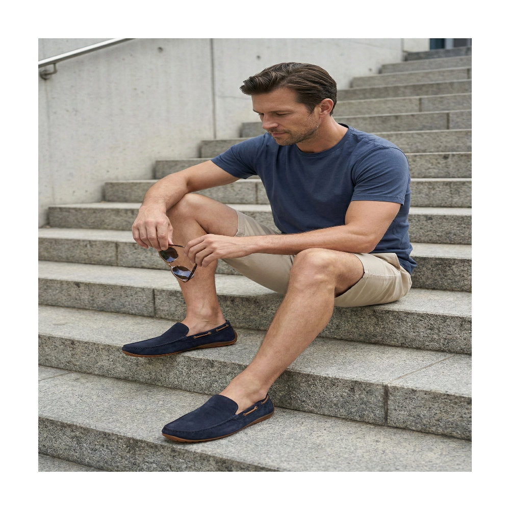 Sioux Callimo 12134 Navy Brown Mens G Fit Suede Driving Moccasins