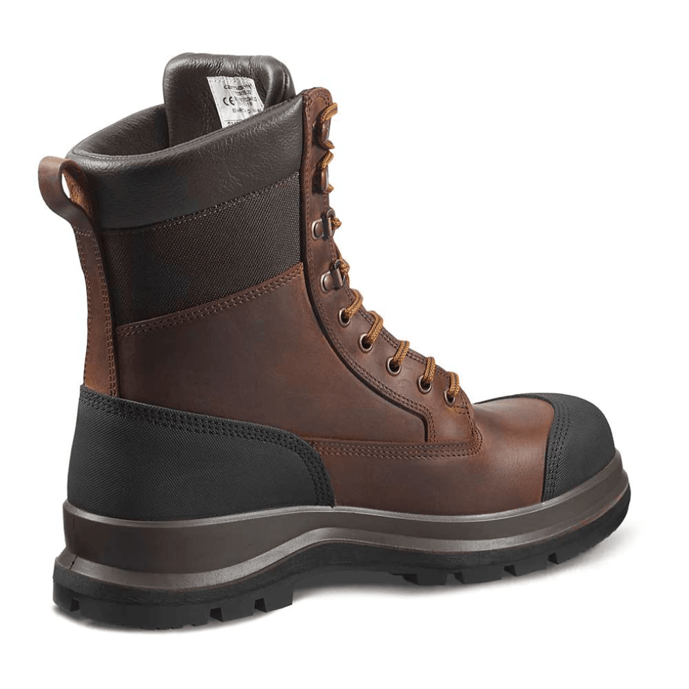 Carhartt F702905 Detroit Rugged Flex Waterproof S3 8 Inch Safety Work Safety Boots Black / Dark Brown
