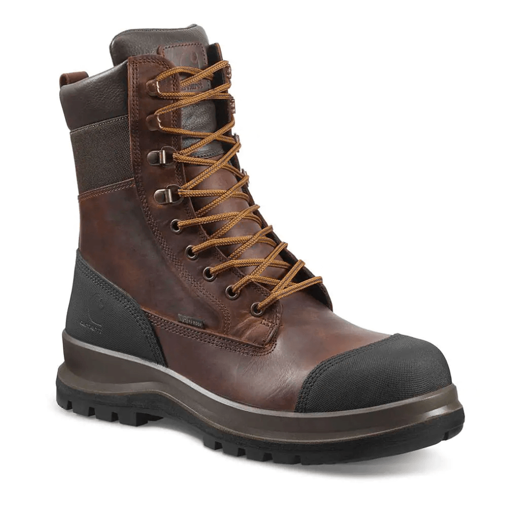 Carhartt F702905 Detroit Rugged Flex Waterproof S3 8 Inch Safety Work Safety Boots Black / Dark Brown