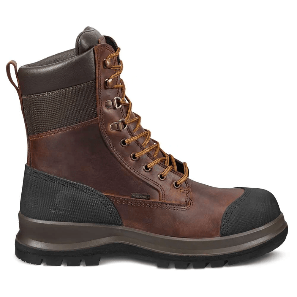Carhartt F702905 Detroit Rugged Flex Waterproof S3 8 Inch Safety Work Safety Boots Black / Dark Brown