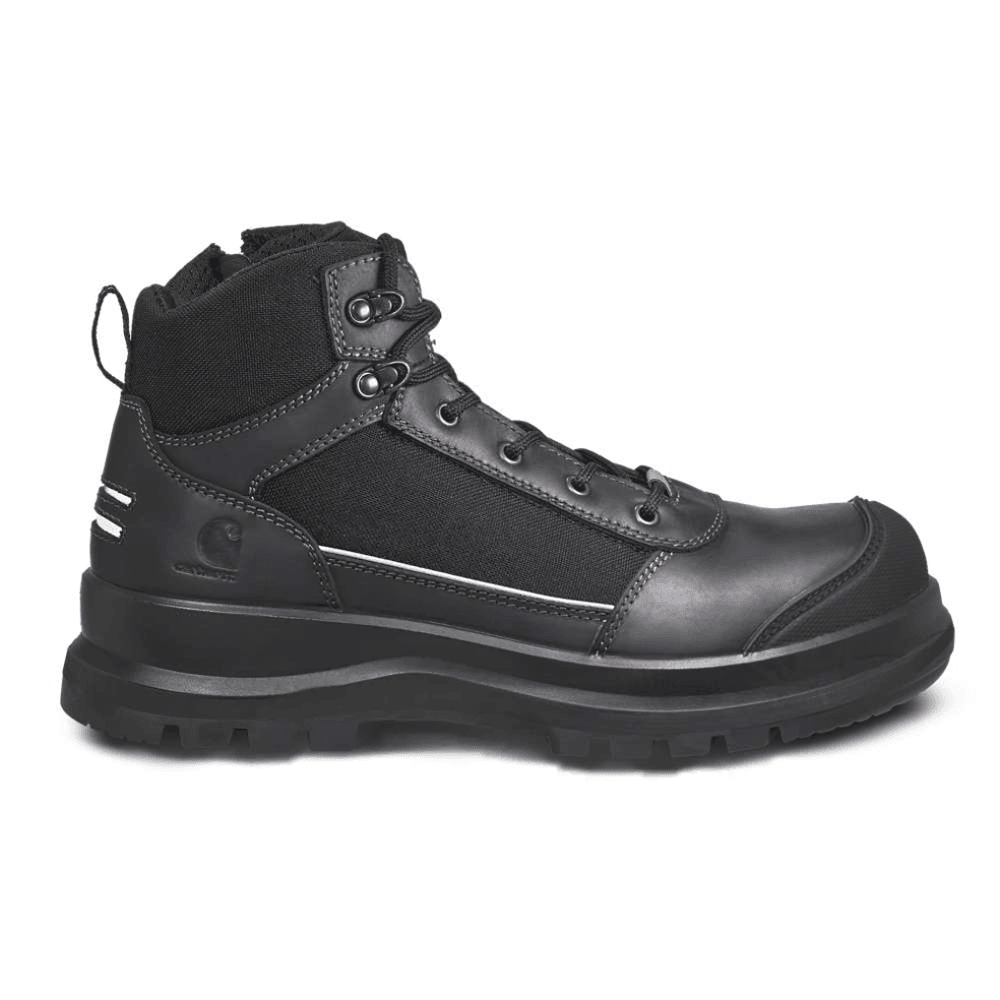 Carhartt F702933 Detroit VIBRAM Sole Rugged Flex Side Zip Work Safety Boots Black
