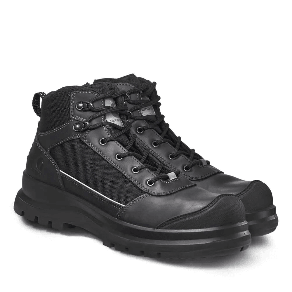 Carhartt F702933 Detroit VIBRAM Sole Rugged Flex Side Zip Work Safety Boots Black