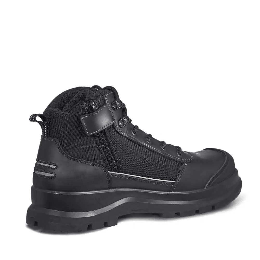 Carhartt F702933 Detroit VIBRAM Sole Rugged Flex Side Zip Work Safety Boots Black