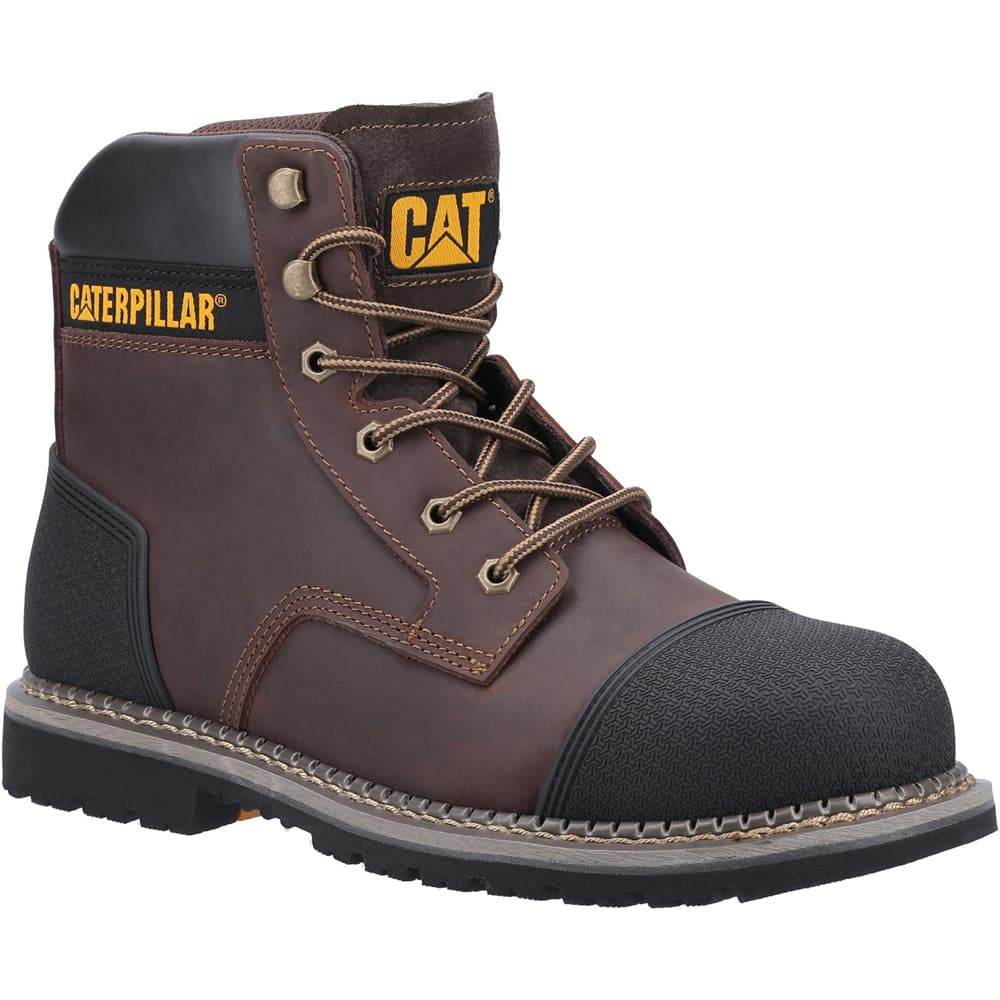 Caterpillar Cat Powerplant S3 Safety Work Safety Boots With Scuff Cap Brown