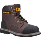 Caterpillar Cat Powerplant S3 Safety Work Safety Boots With Scuff Cap Brown