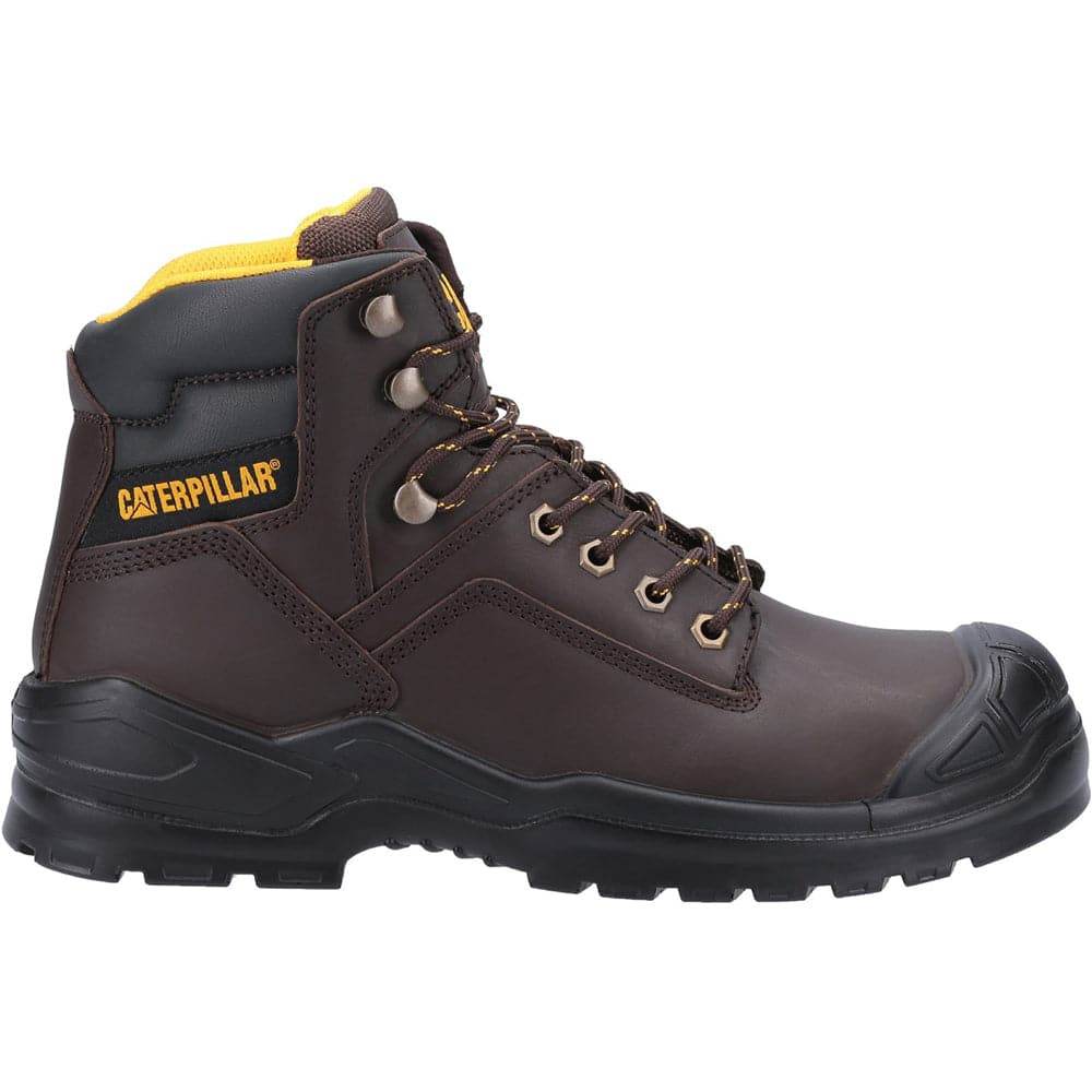 Caterpillar Cat Striver S3 Leather Work Safety Boots With Toe Guard Black / Brown