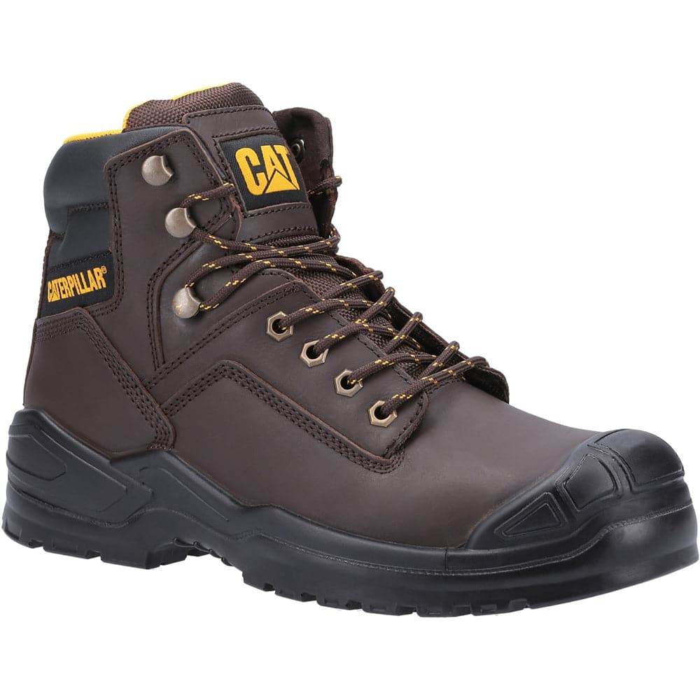Caterpillar Cat Striver S3 Leather Work Safety Boots With Toe Guard Black / Brown