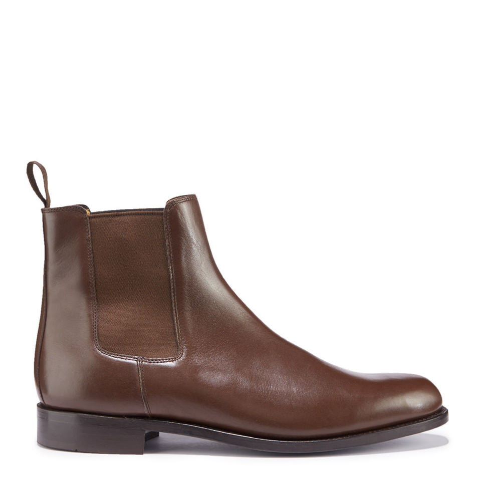 Hugs & Co Mens Brown Leather Chelsea Boots Welted Leather Sole