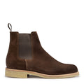 Hugs & Co Mens Brown Suede Chelsea Boots Crepe Rubber Welted Sole