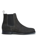 Hugs & Co Mens Grey Suede Chelsea Boots Welted Leather Sole