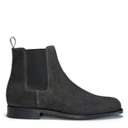 Hugs & Co Mens Grey Suede Chelsea Boots Welted Leather Sole