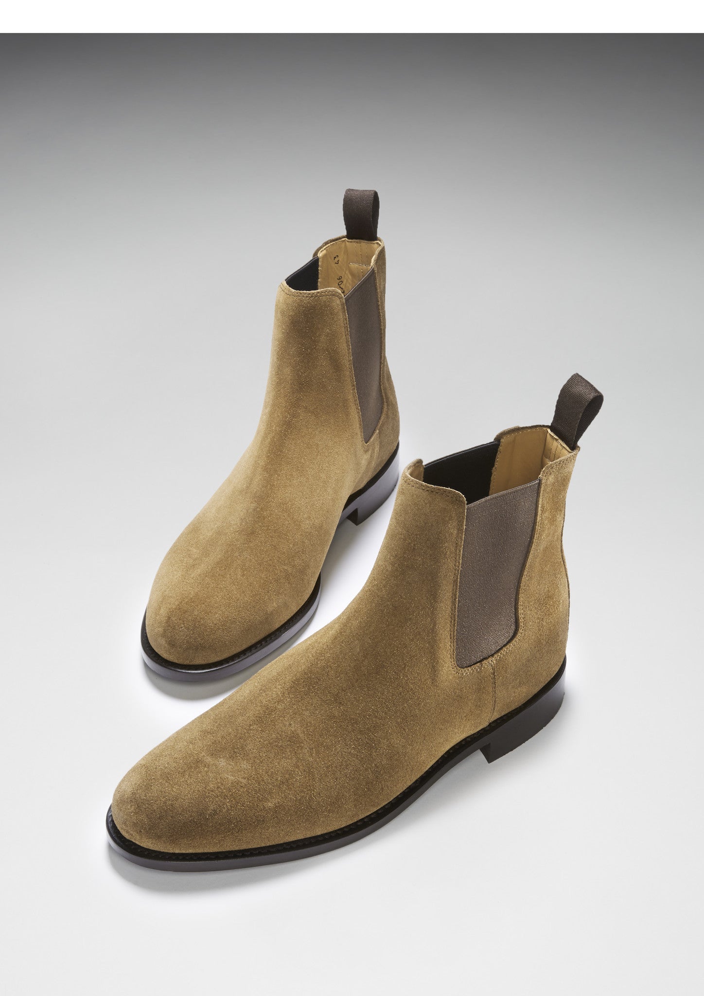 Hugs & Co Mens Tobacco Suede Chelsea Boots Welted Leather Sole