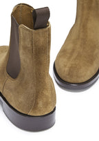Hugs & Co Mens Tobacco Suede Chelsea Boots Welted Leather Sole