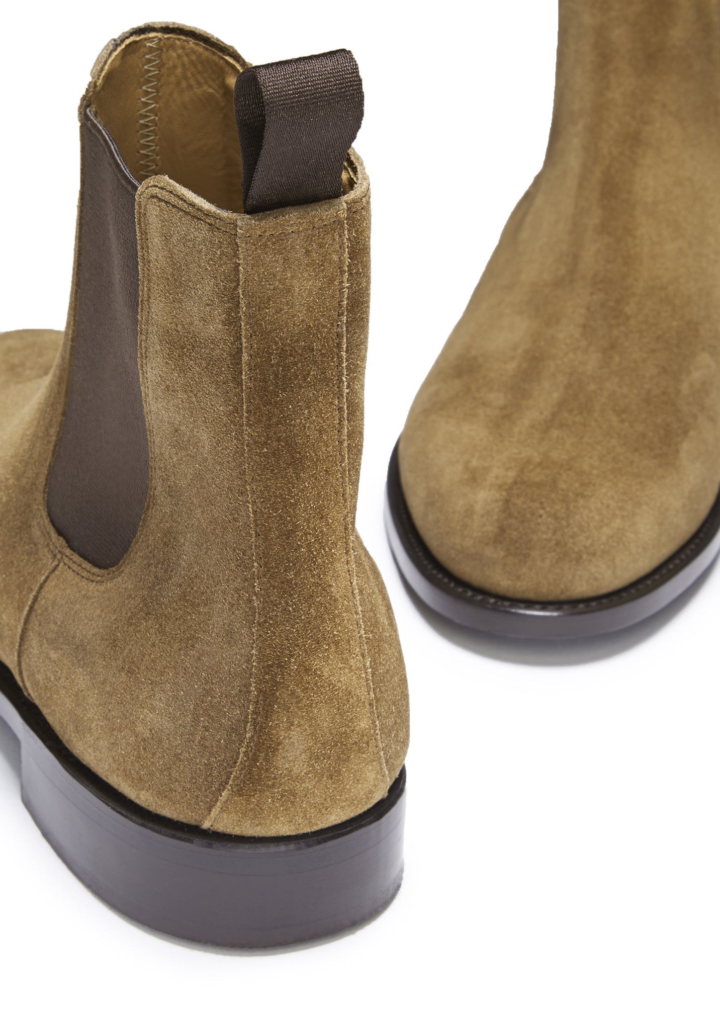 Hugs & Co Mens Tobacco Suede Chelsea Boots Welted Leather Sole