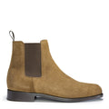 Hugs & Co Mens Tobacco Suede Chelsea Boots Welted Leather Sole