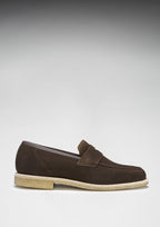 Hugs & Co Mens Brown Suede Loafers Crepe Rubber Welted Sole