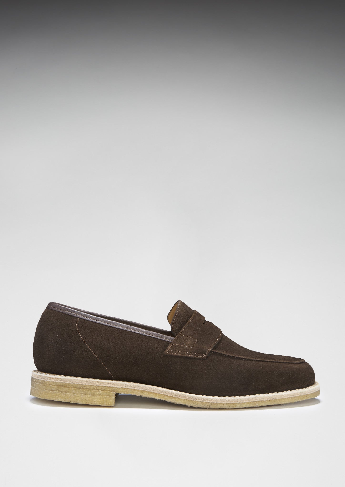 Hugs & Co Mens Brown Suede Loafers Crepe Rubber Welted Sole