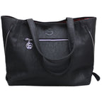 Black Cat studded tote bag side view