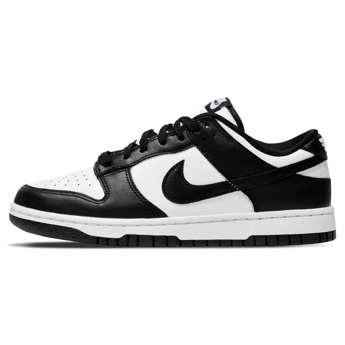Nike Dunk Low Black White trainers main side profile