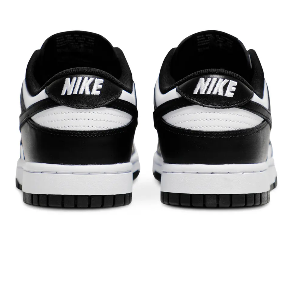 Nike Dunk Low Black White trainers heel view