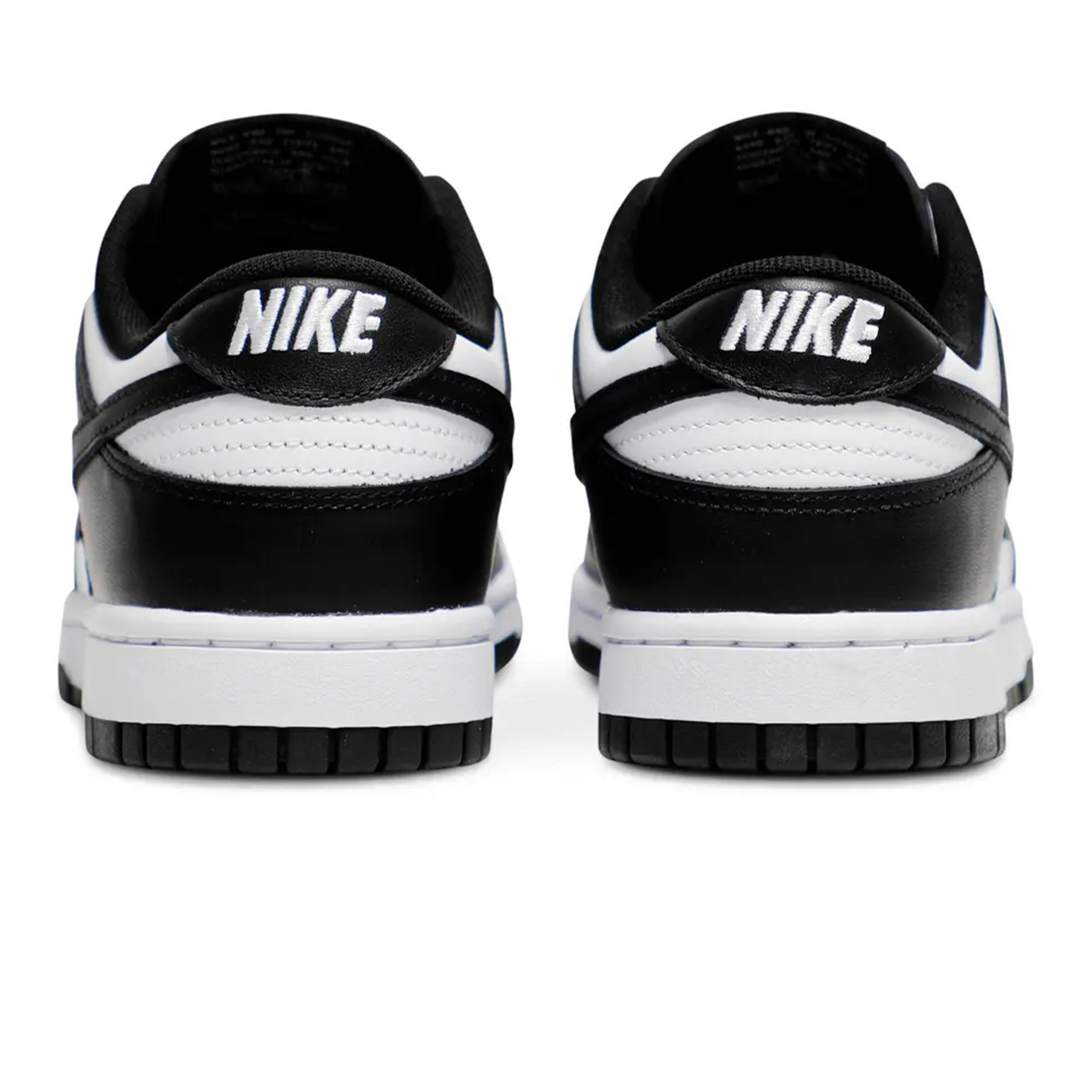 Nike Dunk Low Black White trainers heel view