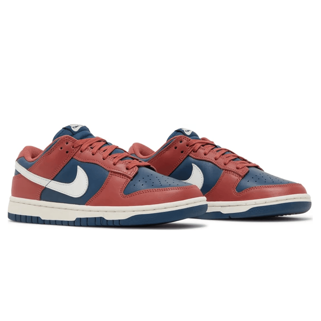 Nike Dunk Low Womens Canyon Rust Blue trainers top view showing laces