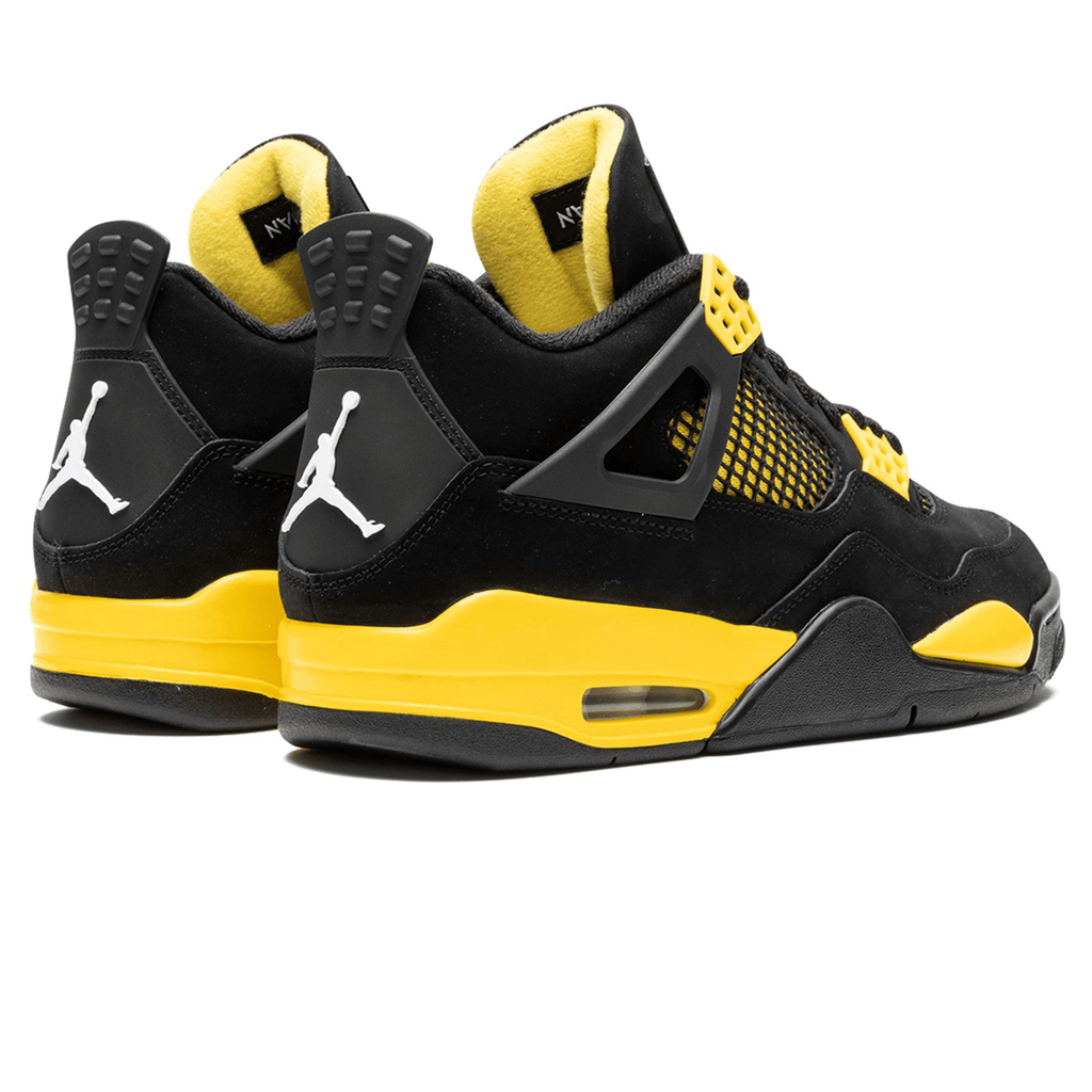 Air Jordan 4 Retro Thunder 2023 trainers top view showing laces