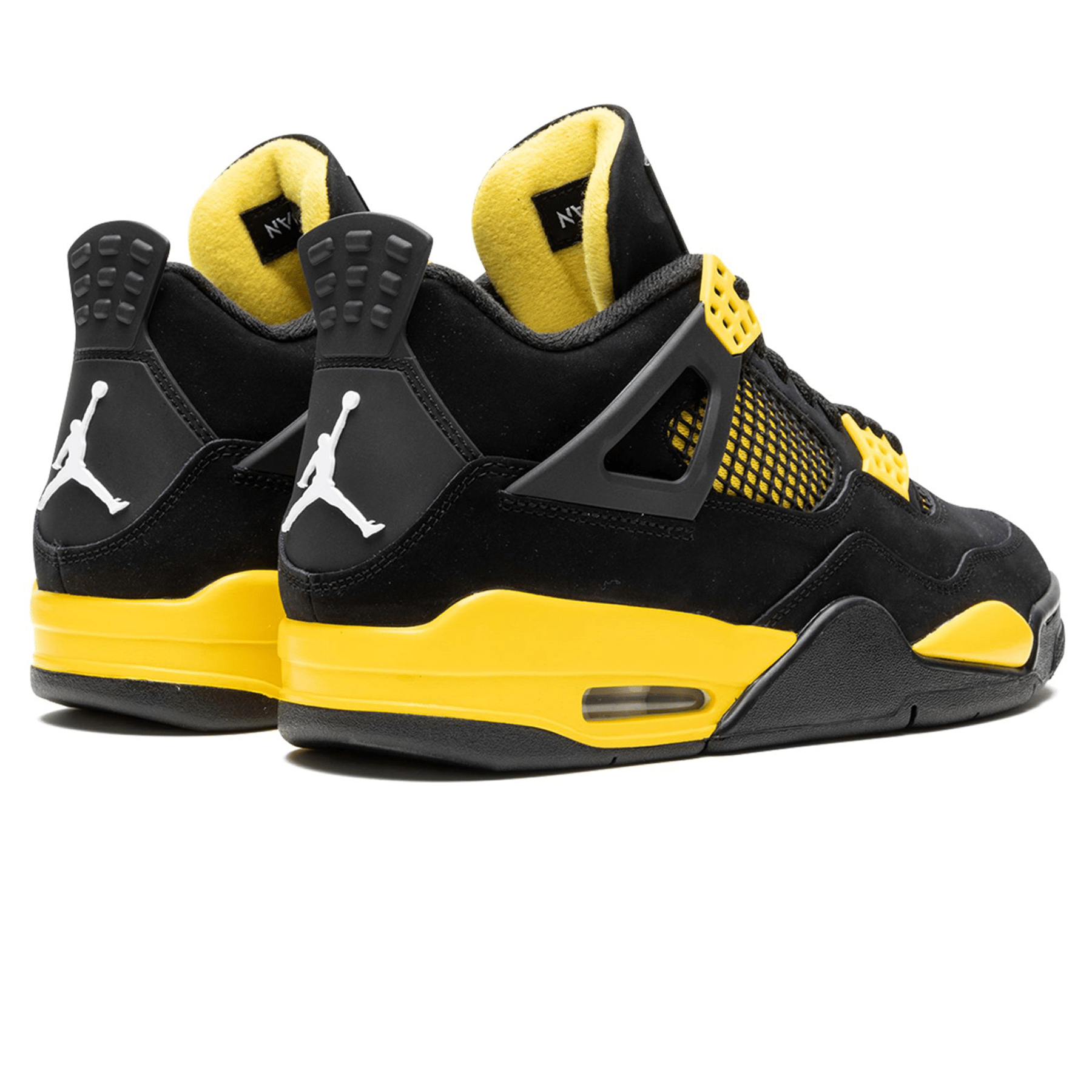Air Jordan 4 Retro Thunder 2023 trainers top view showing laces