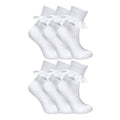 Sock Snob 6 Pack Girls Frilly Fancy Lace Cotton Socks