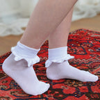 Sock Snob 6 Pack Girls Frilly Fancy Lace Cotton Socks
