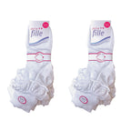 Sock Snob 6 Pack Girls Frilly Fancy Lace Cotton Socks